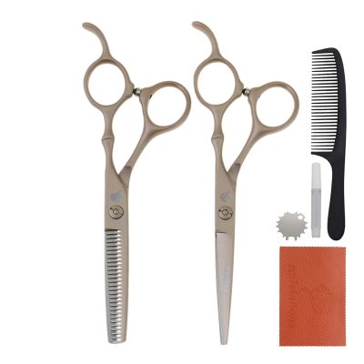 5.5" Cheap Barber Haircutting Kit Rose Gold Professional Hairdressing Scissors Cutting Scissor Hair Styling Scissors Thinning Shears