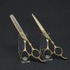 5.5" Cheap Barber Haircutting Kit Rose Gold Professional Hairdressing Scissors Cutting Scissor Hair Styling Scissors Thinning Shears view 4