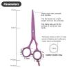 5.5" Pink Barber Scissors Hairstying Scissors Hairdressing Cutting Scissors Japan Cutting Shears Haircut Tools Hair Thinning Scissor view 2