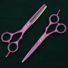 5.5" Pink Barber Scissors Hairstying Scissors Hairdressing Cutting Scissors Japan Cutting Shears Haircut Tools Hair Thinning Scissor view 4