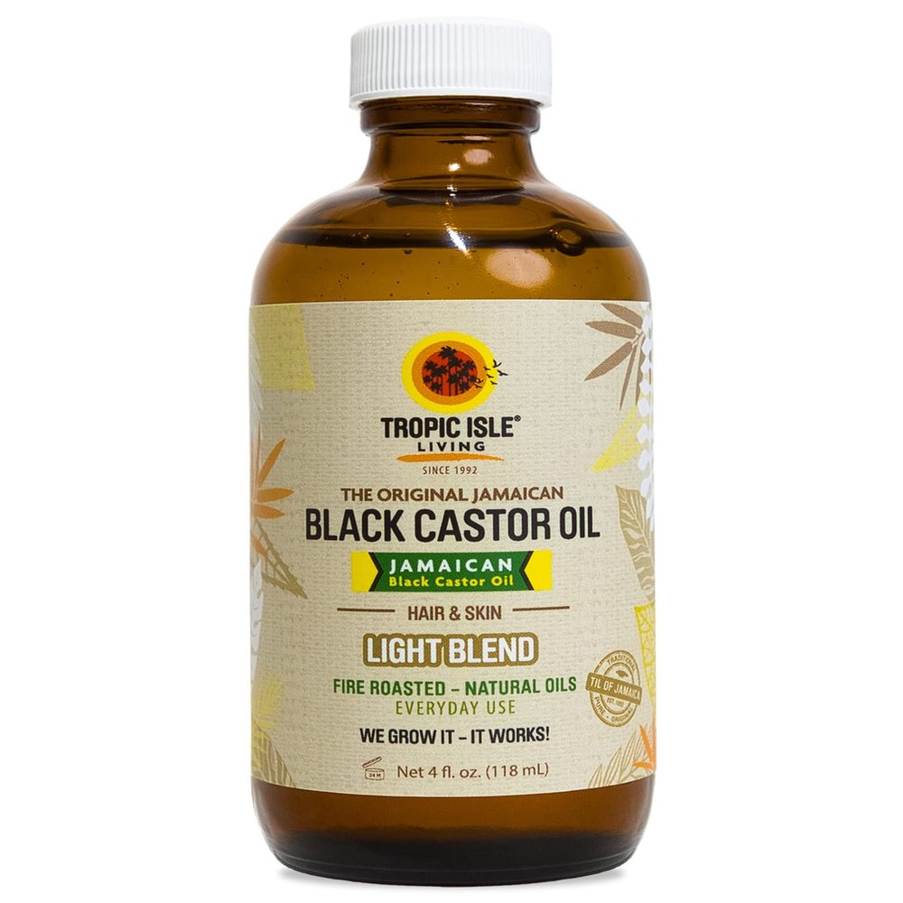 Light Blend Jamaican Black Castor Oil 4 fl oz | Lightweight Nourishing Oil with Vitamin E & Omega Fatty Acids | Strengthens, Moisturises & Conditions Hair, Skin, Brows & Lashes