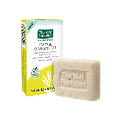 Thursday Plantation Tea Tree Cleansing Bar for Acne-prone Skin on Face and Body 3.35 oz