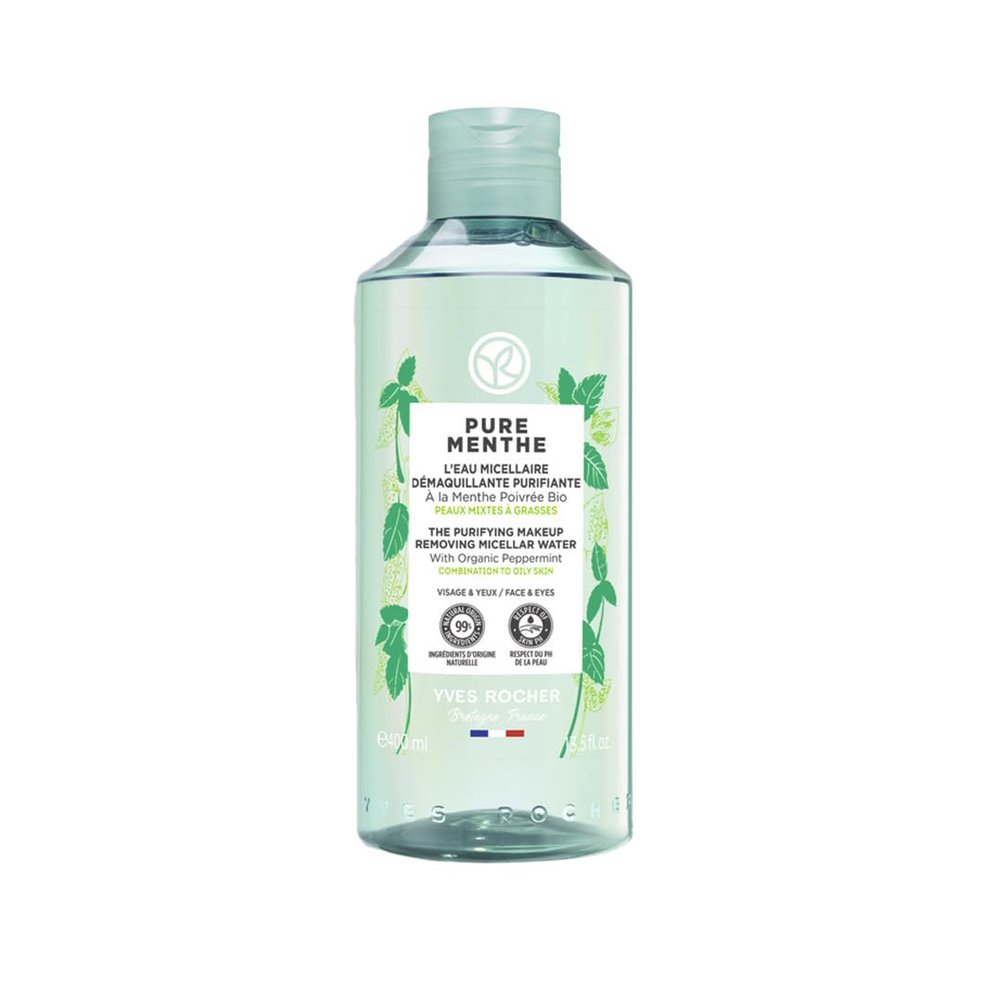 Yves Rocher Purifying Makeup Removing Micellar Water for Combination to Oily Skin  Pure Menthe