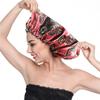 ELIHAIR Silky Night Sleeping Cap Satin Bonnet for Curly Hair Adjustable Hair Bonnet Reversible Double Layer X-Large Retro Pink view 3