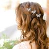 12 Pieces Butterfly Hair Pin Butterfly Hair Clips Crystal Pearl Hair Clips Bridal Wedding Hair Pins Bride Headwear Hair Accessories for Women(Elegant Style) view 2