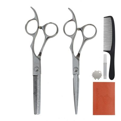 5.5" Damascus Barber Thinning Shears Haircut Scissors Japanese Hairdressing Scissors Razor Hairdresser Professional Sissors Kit
