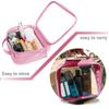 ANRUI TSA Approved Toiletry Bag With Handle Strap, Clear Travel Liquids Toiletries & Cosmetics Organizer Carry-On Luggage for Women and Men - Pink 3 Pack (Same Size) view 4