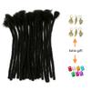 100% Dreadlock Extensions Human Hair,8Inch 100 Strands 0.24inch Width Soft Dreadlock Extensions for Women/Men,Can be Dyed,Can be Curled and Bleached,Natural Black view 2