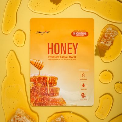Amorus Honey Essence Facial Mask Dozen Set Made In Korea Nourishing, Hydrating