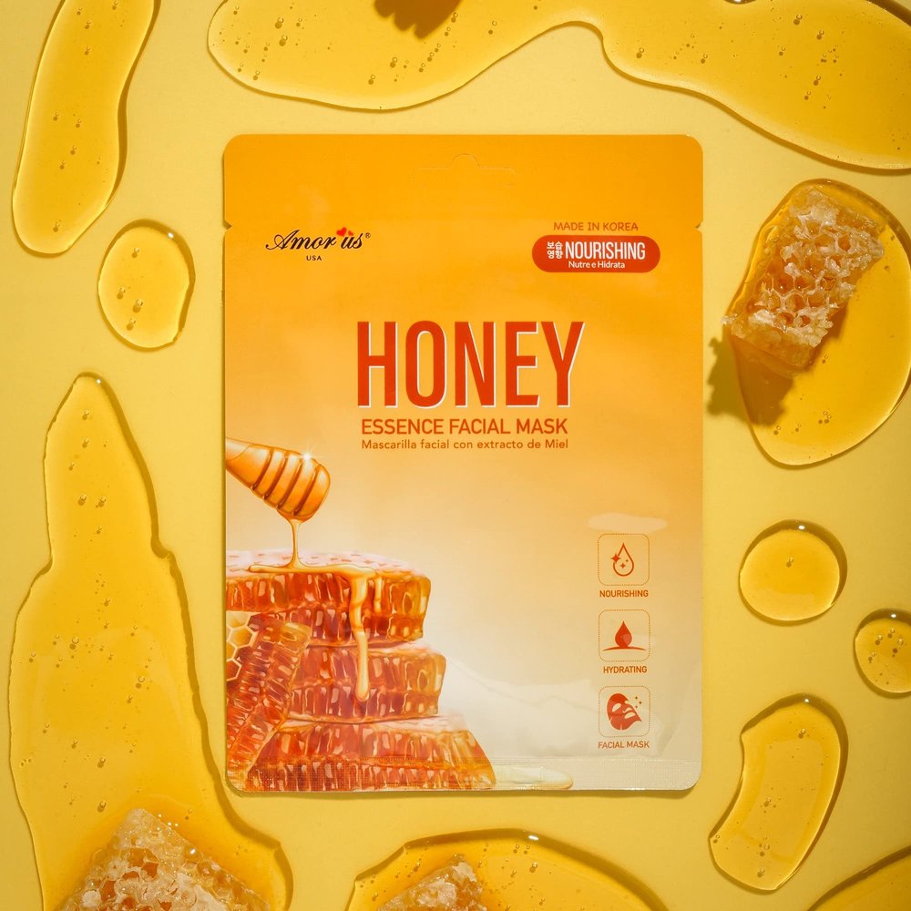 Amorus Honey Essence Facial Mask Dozen Set Made In Korea Nourishing, Hydrating