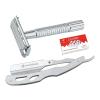 2 SUS Razors 10 Blades Manual Shaver Straight Edge Stainless Steel Sharp Barber Razor Folding Shaving Knife Shave Beard Cutter view 1