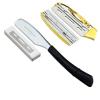 10 Blades + Straight Edge Barber Razor Women Men's Manual Shaver Silver Barber Shaver Beard Removal Body Shaving Hair Removal Throat Shavett view 3