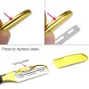 10 Blades + Straight Edge Barber Razor Gold Barber Shaver Hair Remove Barber Knife Women Men's Manual Shaver Hair Removal Throat Shavett view 4