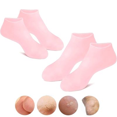 2 Pairs Foot Care Socks SEBS Moisturizing Exfoliating AntiCracking Socks for Men Women(XL(42-44))
