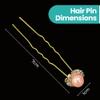 Trimming Shop Stainless Steel Hair Pins with Pink Pearl, Crystals and Silver Plated, Flower Design for Wedding Bridal, Proms, Women Fashion Accessory, 20pcs view 2