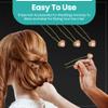 Trimming Shop Stainless Steel Hair Pins with Pink Pearl, Crystals and Silver Plated, Flower Design for Wedding Bridal, Proms, Women Fashion Accessory, 20pcs view 4
