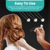 Trimming Shop Stainless Steel Hair Pins With White Pearl, Crystals and Silver Plated, Flower Design For Wedding Bridal, Proms, Women Fashion Accessory, 20pcs view 4