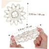 Uonlytech Elegant Pearl Hair Snood Net Bun Hair Nets for Parties Performances Sports view 2