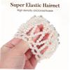 Uonlytech Elegant Pearl Hair Snood Net Bun Hair Nets for Parties Performances Sports view 3