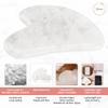 GUASHAPE Natural White Quartz Gua Sha Facial Tools | Guasha Tool for Face Sculpting, Shaping, Reduce Puffiness, Tension Relief | Stone for Eyes, Face and Body view 2