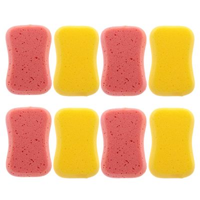 Uonlytech 8pcs Double-sided Exfoliating Bath Sponges Scrubber for Cleaning Skin Care Sponges