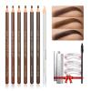 LSxia Waterproof Eye-Brow Pen-cil Set, Pull Cord Peel-off Eyebrow Pencil Microblading Eyebrow Pen Supplies Kit, White Eye-Liner Pencil and Eyebrow Tool Tattoo Makeup (6+1 Brown+Dark Brown+Light Brown) view 1