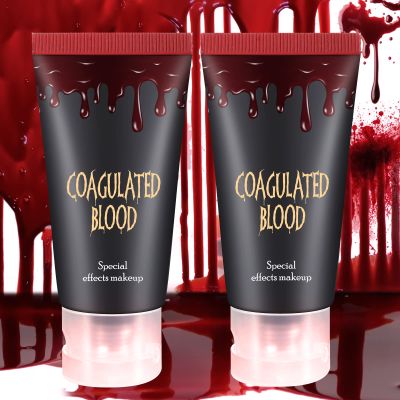 DE'LANCI Edible Fake Blood Gel, Realistic Sfx Fake Blood Kit, Washable for Clothes & Skin - 60g (2.12 Oz)