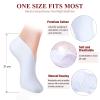 14 Pairs Moisturizing Socks Lotion Overnight Spa Socks Dry Feet Cotton Cosmetics Socks Spa Moisturizing Enhancing Socks Spandex Sock for Women and Men Feet Care, White view 3