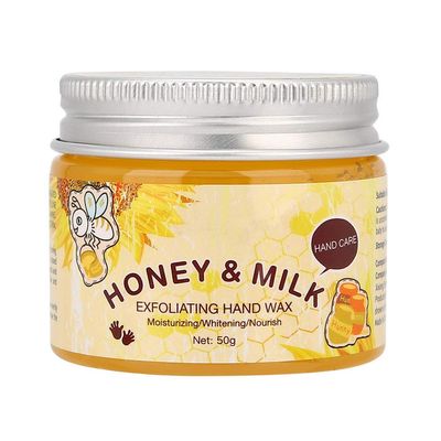 HURRISE 50G Hand Moisturizing Mask, Milk Honey Exfoliating Moisturizing Lightening Hand Care Mask For Dry Cracked Hands Repair Of Rough Kkin For Women And Men