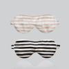 2 Pcs, Silk Sleep Mask, 100% Silk 19 Momme Stripe Sleeping Eye Mask, Anti-Aging, Prevent Eye Wrinkles, Comfortable Elastic Band Without Tightness, Enter Deep Sleep Quickly view 1