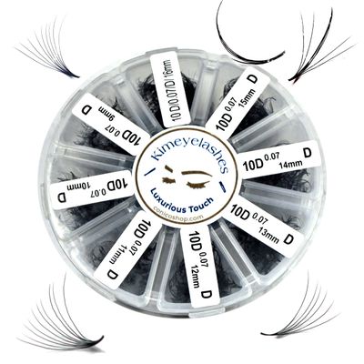 1000 Premade volume fans Mixed lengths 9-16mm loose Fans C, D Curl. Handmade eyelash extensions supplies Russian volume lash Wispy promade fan 4D 5D 6D 7D 8D 9D 10D (7D 0.07 - Curl D)