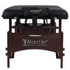 Master Massage Roma II Portable Massage Table Bed Package with 2.5" Cushion, Half Round Bolster, Disposable Face Cover, Black, 30" Salon Beauty Tattoo Lash Facial Bed view 2