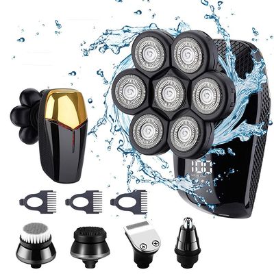 7 Cutter Head Electric Shaver 7D Razor for Men Head Shavers for Bald Shaver Multifunctional Grooming Kit Waterproof Cordless