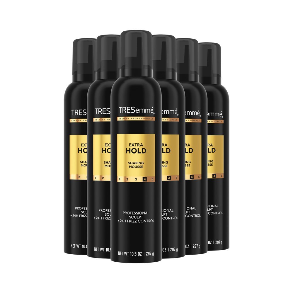 TRESemm Hair Mousse Pack of 6 Extra Hold For 24H Touchable Hold & Volume with Pro Lock Tech 10.5 FL Oz
