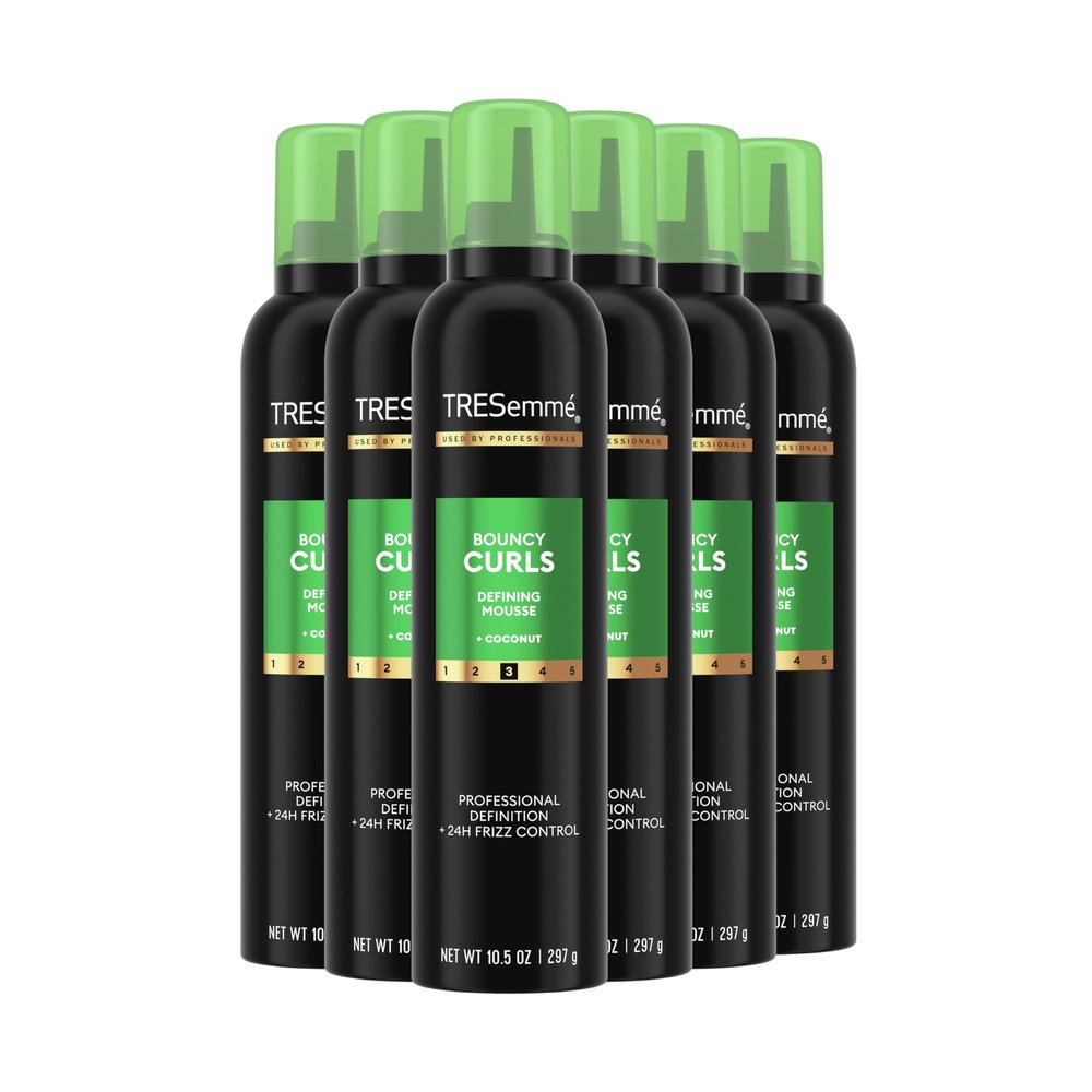 TRESemm Flawless Curls Nourishing Mousse Pack of 6 With Coconut and Avocado Oil 10.5 oz
