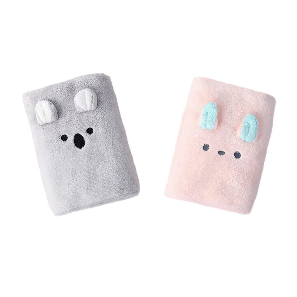 Cabilock 2pcs Cartoon Quick Dry Hair Towels for Boys and Girls Absorbent and Drying Hair Wraps and Grey for Shower Swimming and Home Use