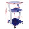 3 Layer Salon SPA Trolley Stand Cart Beauty Machine Bracket, Beauty Tattoo Rolling Cart Tray with 4 Wheels Cart Stand for Barber Shop, Spa Center, Home view 3