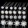 40 Pieces Bridal Hair Pins, Clips and Barrettes with Crystal Pearl Flowers, Women's Proms Hair Jewelry Accessories, Gift Stocking Stuffers for Girls view 1