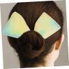 Beaupretty Elegant Bow Hair Curler Fabric Hairbands for Messy Bun Maker Women Random Color view 2