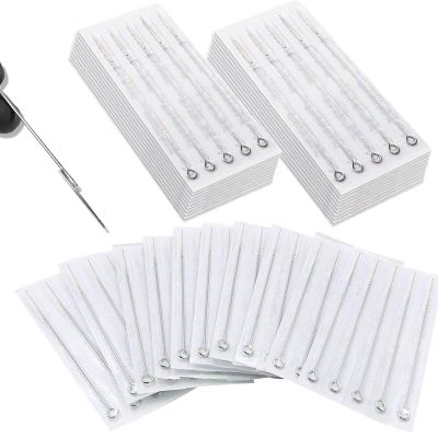 Tattoo Needles 50PCS - LEEYUKA Stick and Poke Needles Mixed Sizes 3RL 5RL 7RL 9RL 3RS 5RS 7RS 9RS 5M1 7M1 Assorted
