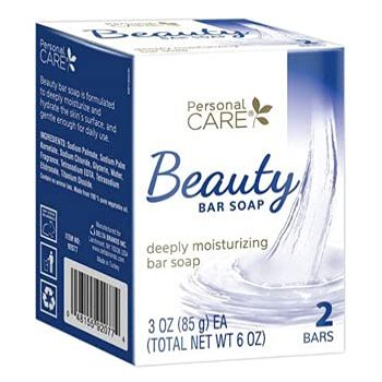 Bar Soap 2 Pack Beauty Bar 3 oz Bars, Case of 12