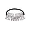 Xiwstar 2Pcs Crystal Elastic Hair Ties Sparkling Rhinestone Ponytail Holder Scrunchies Stretchy Hair Band for Women Girls view 3