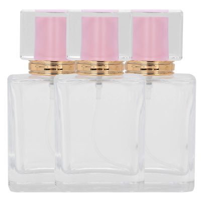 Dioche 50ml Refillable Perfume Bottle, Glass Spray Transparent Liquid Empty Atomizer Container Portable Empty Glass Perfume Atomizer Bottle()