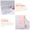 Cabilock 2pcs Cute Cartoon Hair Drying Towels Fast Drying Coral Fleece Hair Wraps for Quick Absorbent Shower Hats and Grey for Home and Travel view 2