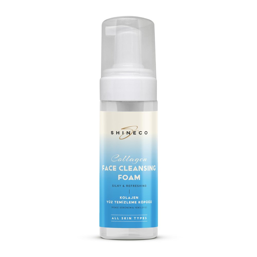 SHINECO Facial Cleansing Foam 150 mL Gentle & Deep Cleansing Tea Tree, Collagen, Aloe Vera Variants (Collagen Foam)