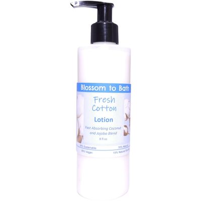 Fresh Cotton Lotion (8 Ounce) - Phthalate Free Fragrance - Absorbs Quickly with a Clean Cotton Scent