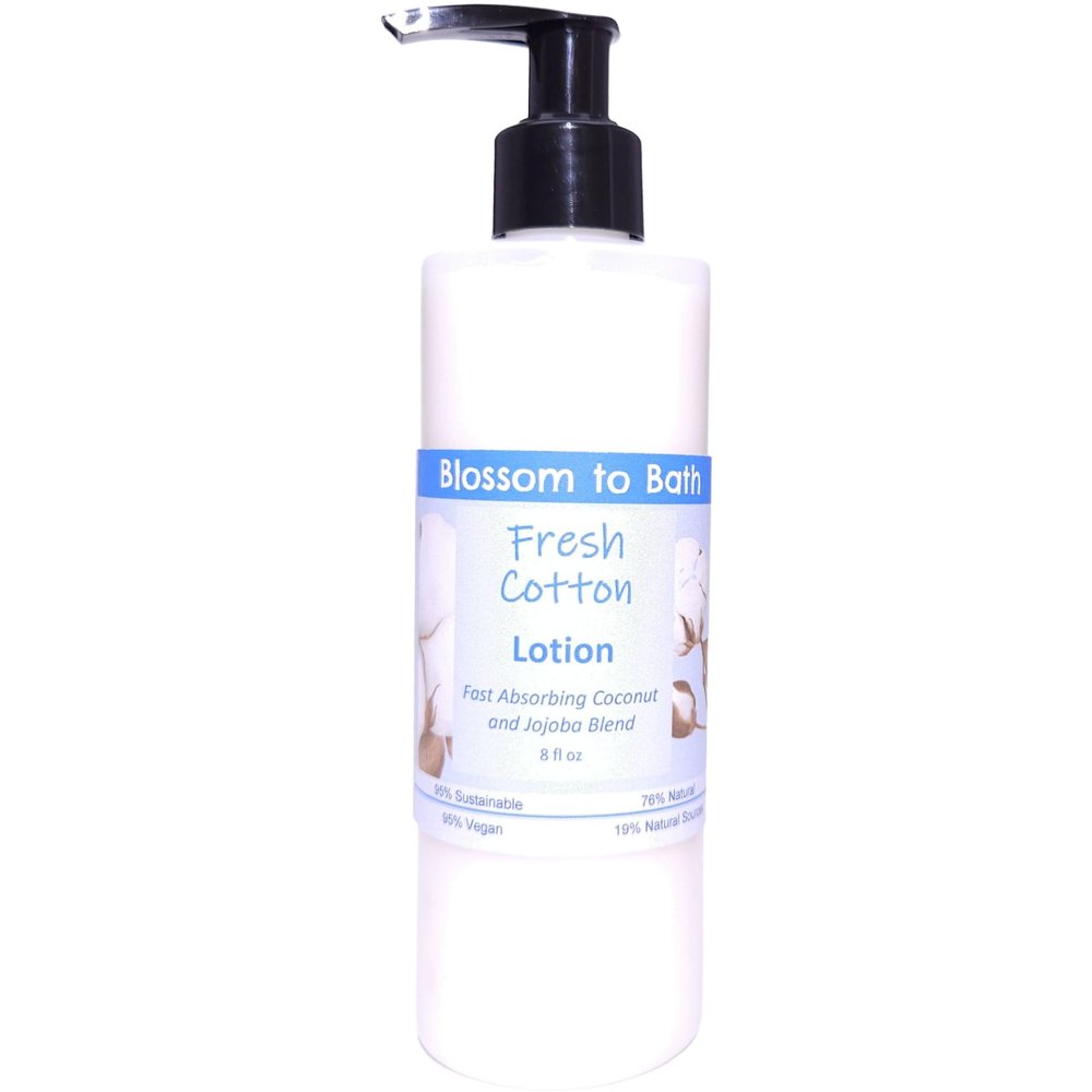 Fresh Cotton Lotion (8 Ounce) - Phthalate Free Fragrance - Absorbs Quickly with a Clean Cotton Scent