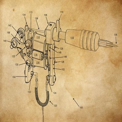 1891Tattoo Machine Patent 11 X 14" Photo Print
