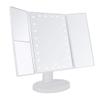 24LED Magnifier Makeup Mirror. 2 Sides 1X Magnification Mirror 1 Side 2X Magnification Mirror 1 Side 3X Magnification Mirror 180 Degree Universal Shaft Touch Switch White USB Plug-in view 1