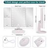 24LED Magnifier Makeup Mirror. 2 Sides 1X Magnification Mirror 1 Side 2X Magnification Mirror 1 Side 3X Magnification Mirror 180 Degree Universal Shaft Touch Switch White USB Plug-in view 3